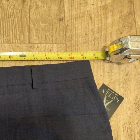 NWT Lauren Ralph Lauren Mens 34x34 Blue Wool Dress Pants Slacks Ultraflex $175 - Picture 7 of 9